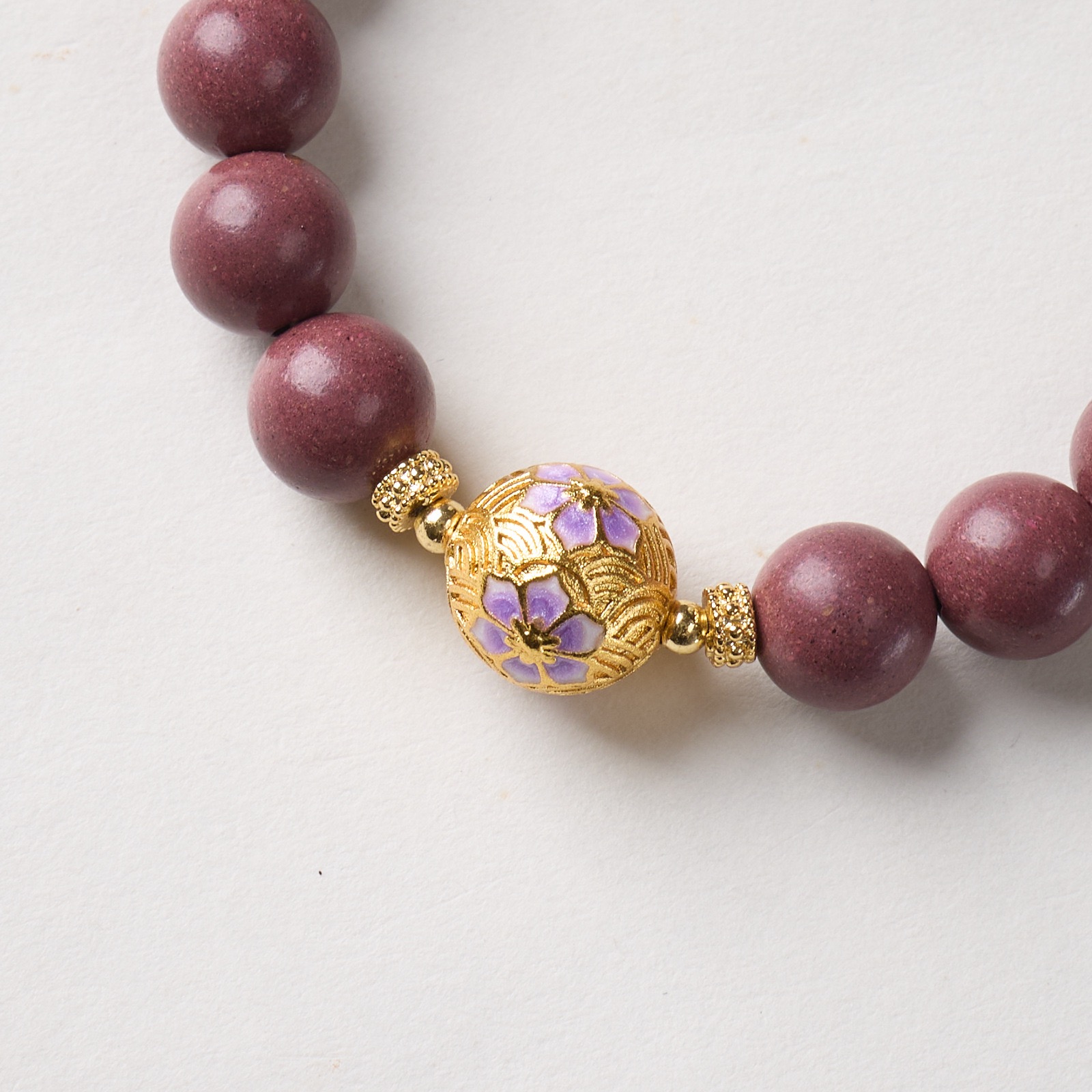 heat activated natural scent bead bracelet with amethyst & butterfly charm heat activated natural scent bead bracelet with amethyst & butterfly charm