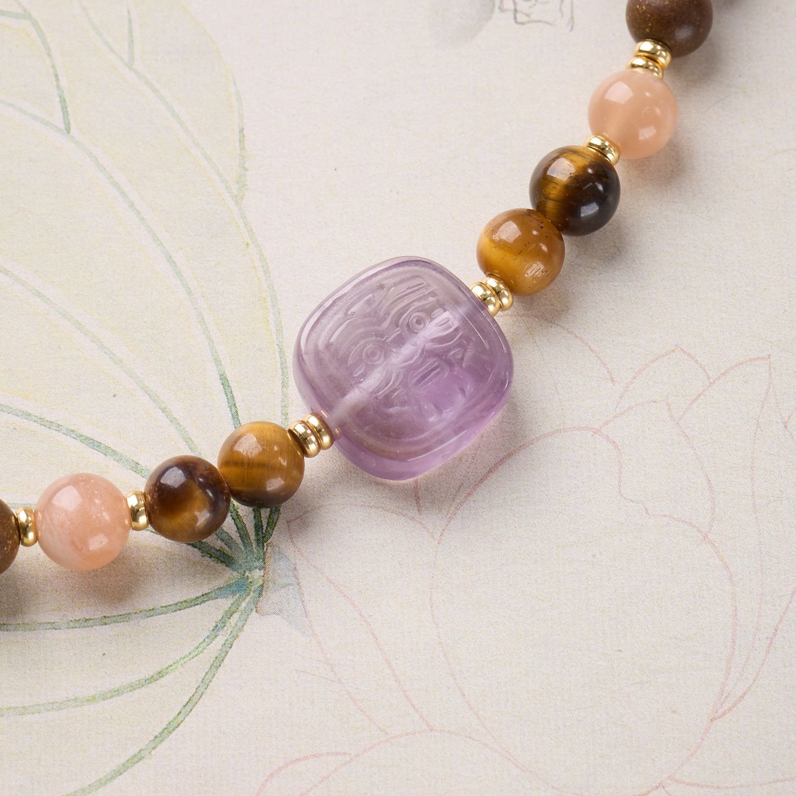 xitang serenity amethyst scented bead bracelet | thermal activated herbal aroma jewelry xitang serenity amethyst scented bead bracelet | thermal activated herbal aroma jewelry