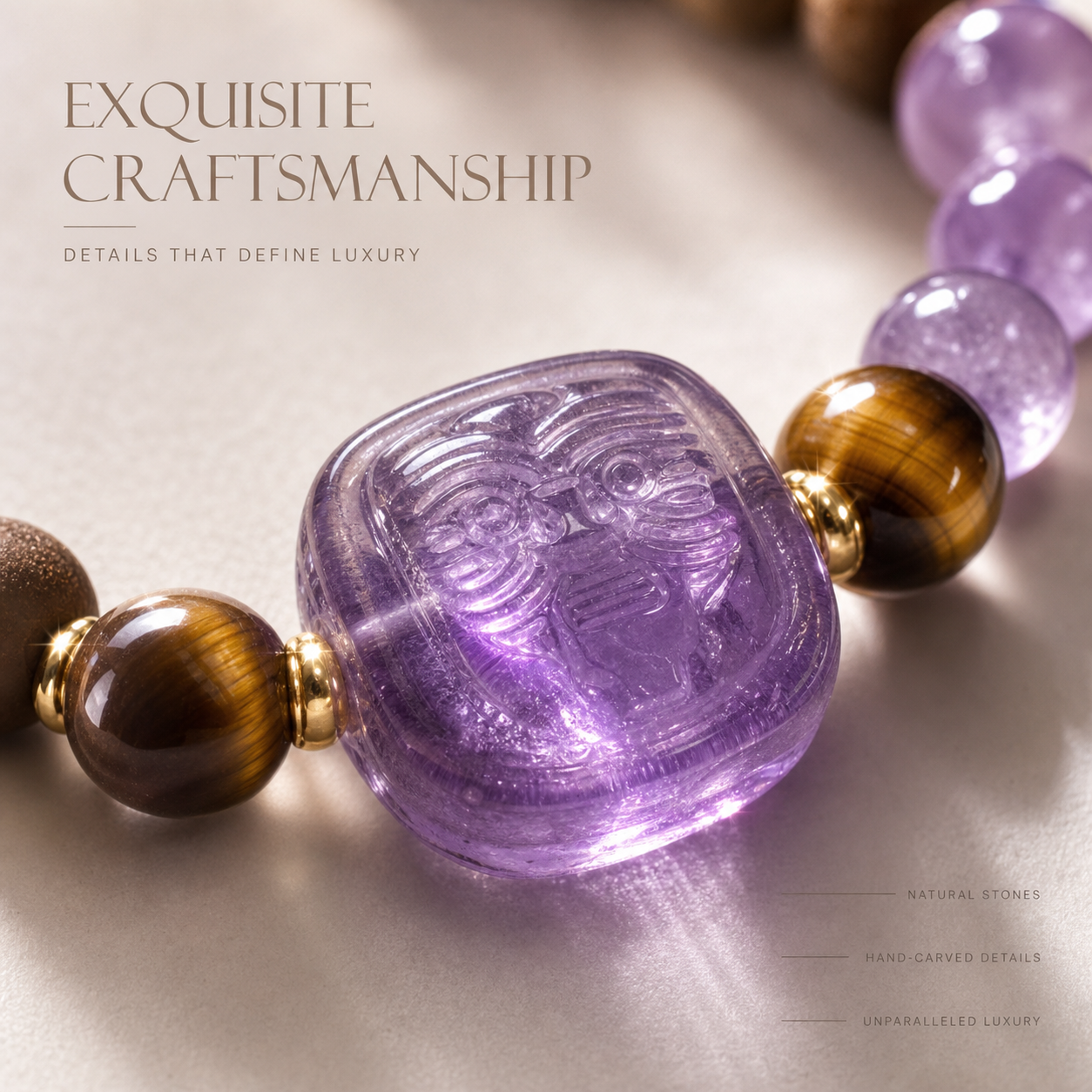 xitang serenity amethyst scented bead bracelet | thermal activated herbal aroma jewelry xitang serenity amethyst scented bead bracelet | thermal activated herbal aroma jewelry