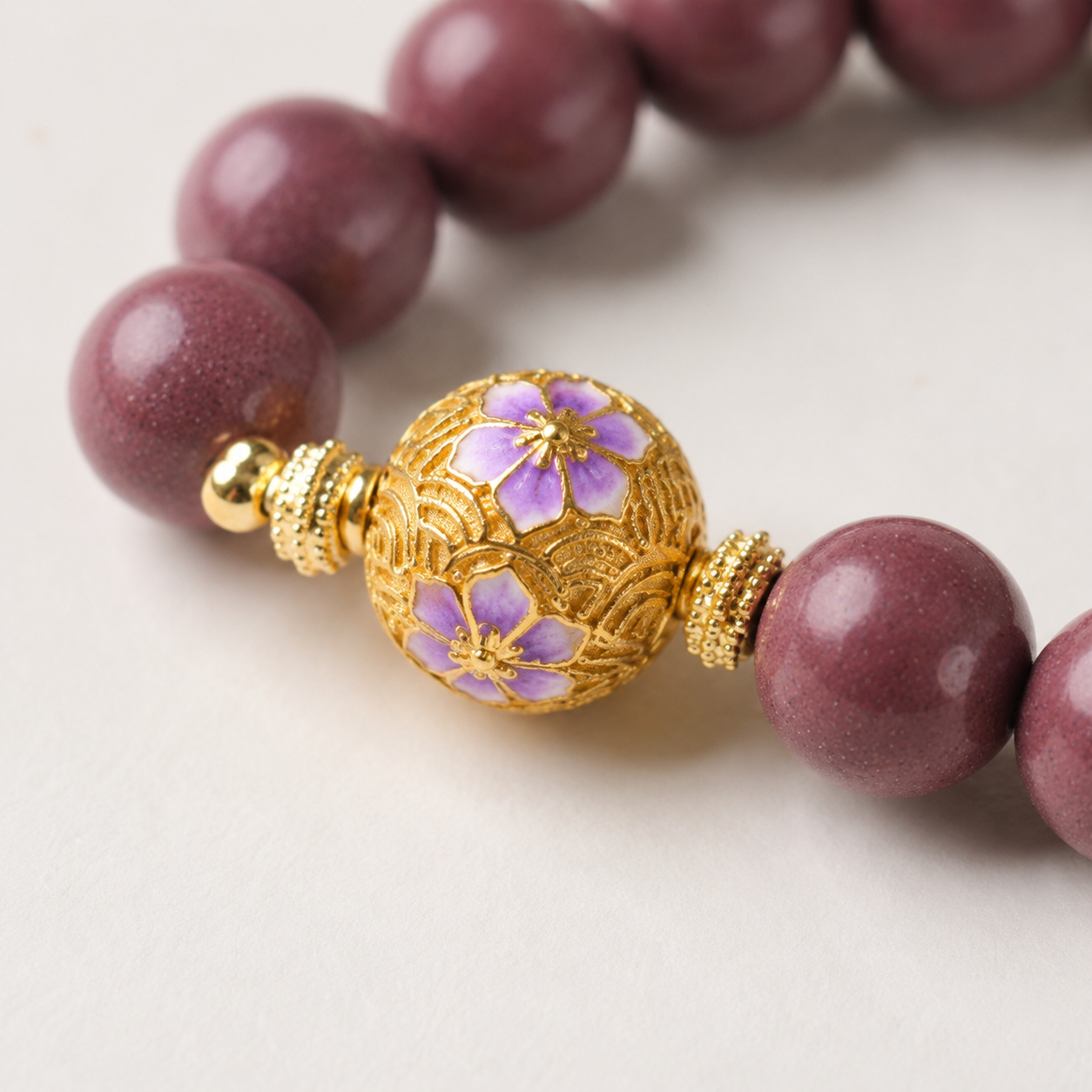 heat activated natural scent bead bracelet with amethyst & butterfly charm heat activated natural scent bead bracelet with amethyst & butterfly charm